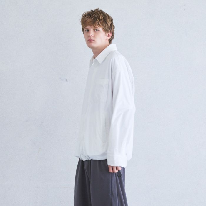 【残ch・bl L/wh・bl XL 各1点】 +phenix AIRFLOW COACH SHIRT JACKET プラス フェニックス エアー フロー シャツ ジャケット 撥水 フェス 梅雨 雨天 アウトドア 通気性|SANTE’ et NOEL