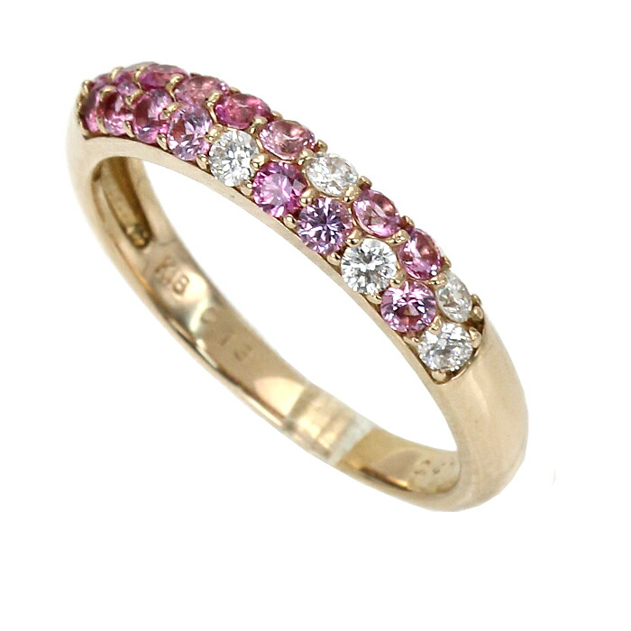 プティシエル Pciel パヴェ リング 指輪 K18ピンクゴールド Total ダイヤ0.13ct ピンクサファイア0.41ct RR4683PSG 109,263円
