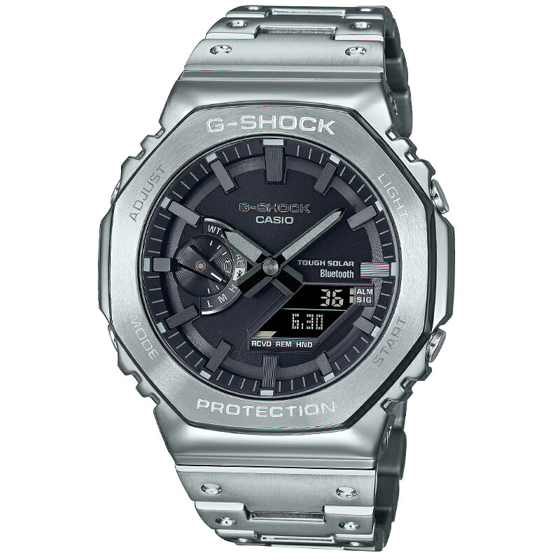 楽天市場】カシオ CASIO G-SHOCK フルメタル 2100シリーズ 時計 ウォッチ メンズ ソーラー時計+Bluetooth  GM-B2100AD-2AJF ブルー文字盤 腕時計 男性 Gショック ジーショック : サントノーレ