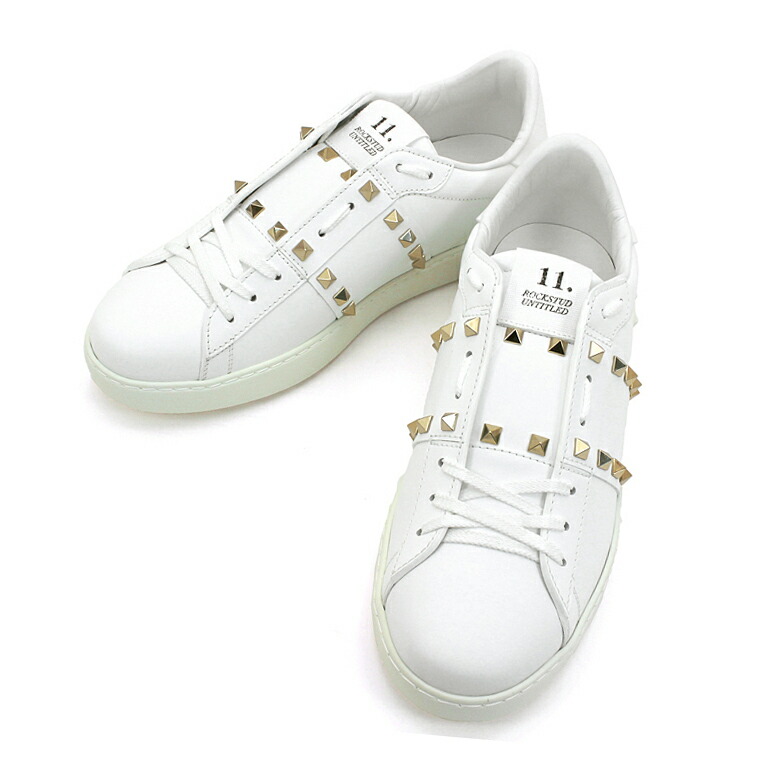 VALENTINO ロックスタッズ 厚底スニーカー 36 VALENTINO ロックスタッズ アンタイトルド スニーカー 厚底