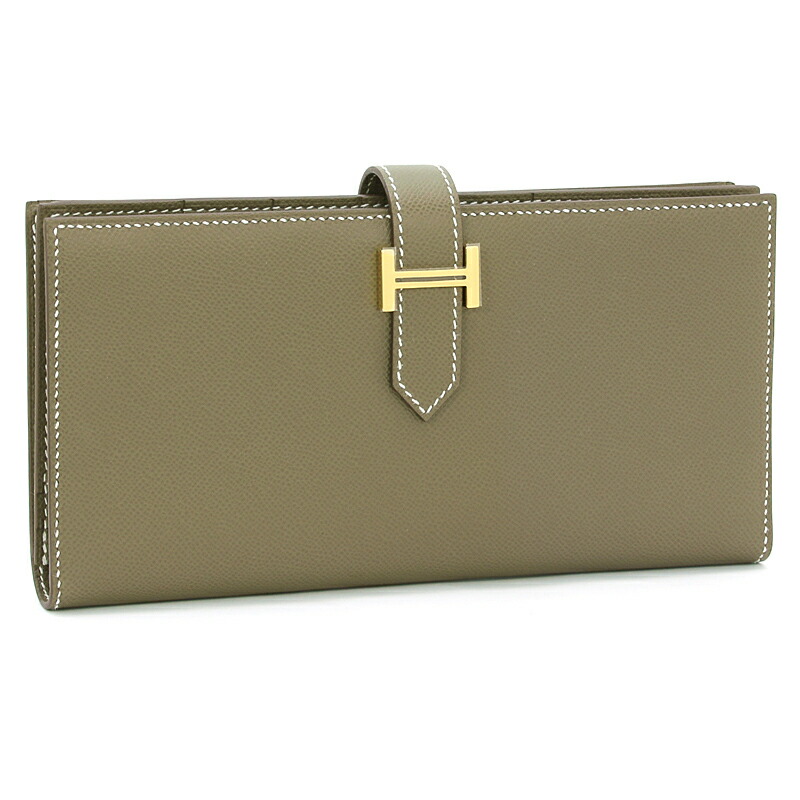 HERMES 長財布 ベアンスフレ H039785 CK HERMES エルメス 長財布 ベアンスフレ ヴェールフィズ U刻印