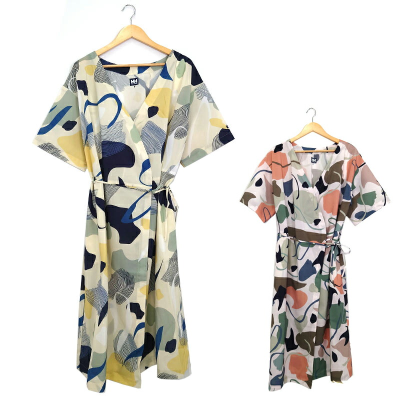 ヘリーハンセン HELLY HANSEN ショートスリーブ マリンリゾートプリントワンピース W S/S Marine Resort Print One Piece 半袖ワンピース ラップワンピース HW32425 レディース 国内正規品 吸水速乾 総柄 15,873円