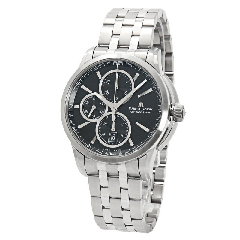 モーリスラクロア 時計 ウォッチ メンズ ポントス クロノグラフ PONTOS CHRONOGRAPH PT6188 SS002 330 ブラック文字盤 腕時計 男性用 【並行輸入品】