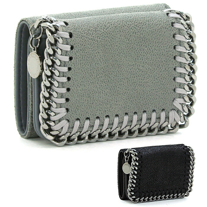 カードケース・名刺入れ Stella Mccartney Black shaggy deer Falabella card holder Women Black Falabella Zip Cardholder | Stella McCartney CA