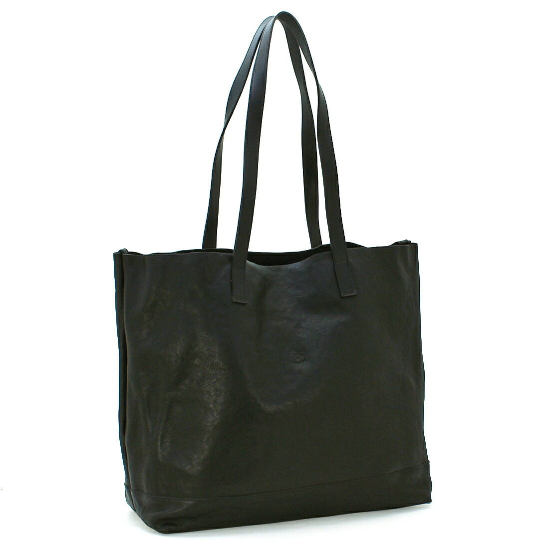 【激レア 美品 A4◎】イルビゾンテ　トートバッグ　薄型　ユニセックス　ブラック 激レア 美品 A4◎】イルビゾンテ トートバッグ 薄型 ユニ