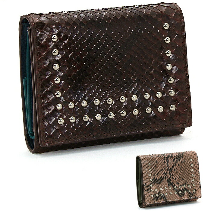 J&M DAVIDSON 三つ折り財布 牛革 札 カード 小銭入れ ネイビー ジェイアンドエムデヴィッドソン 三つ折り財布 ミニ財布