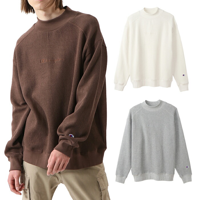 【楽天市場】チャンピオン CHAMPION キャンパス モックネックシャツ 長袖Tシャツ C3S022 メンズ 国内正規品：サントノーレ