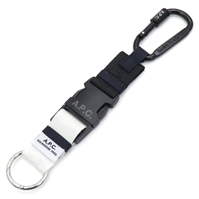 A.P.C. porte clefs trek キーホルダー ユニセックス カラビナ付き ダークネイビー H63531 PAAFH 【並行輸入品】