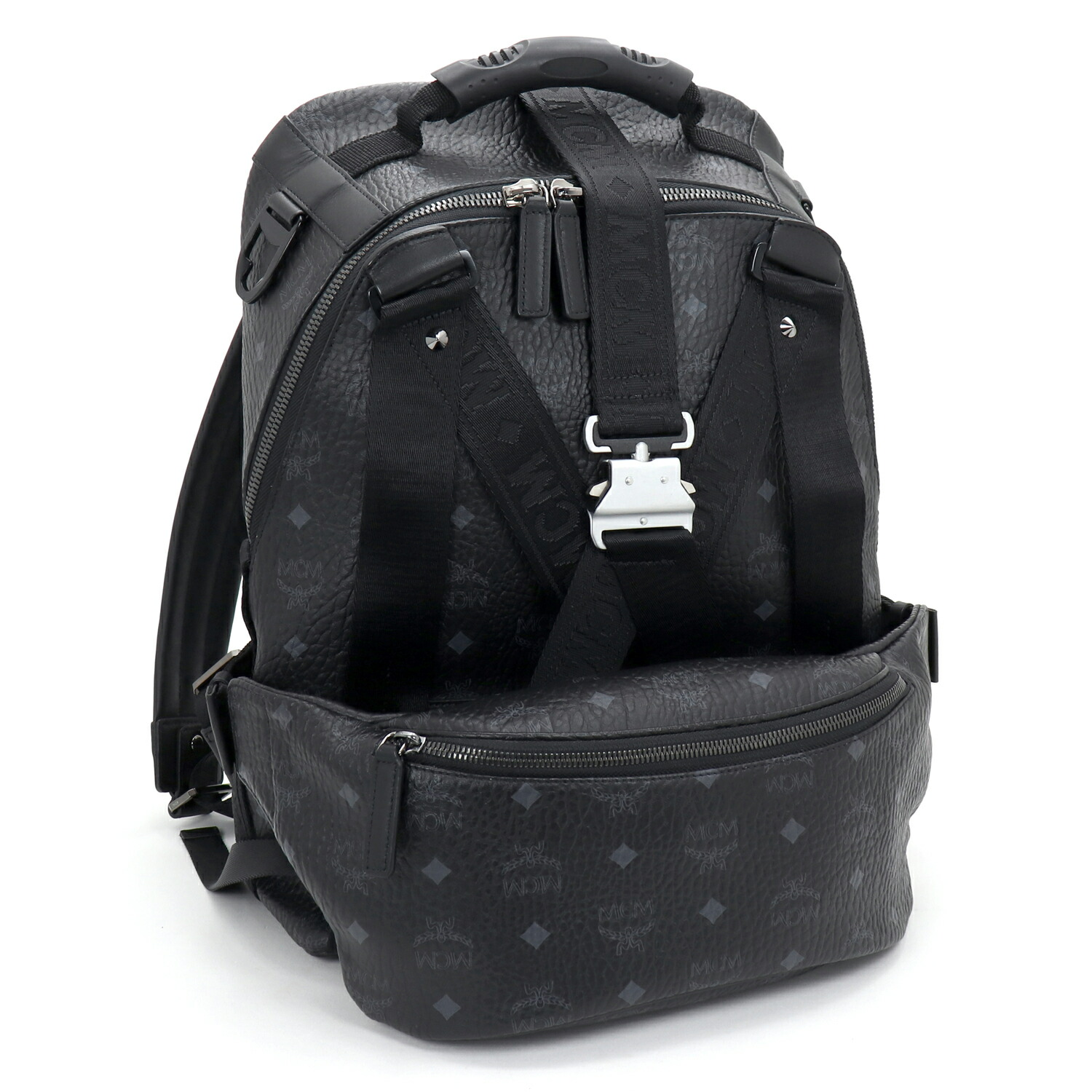 MCM バックパック＆ベルトバッグ リュック ボディバッグ メンズ モノグラム柄 A4収納可能 ブラック MUK9SJV20 【並行輸入品】｜サントノーレ