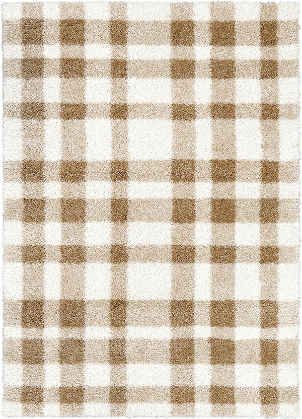 絨毯 ラグ カーペット 133×195cm BE色 長方形 シンプルチェック柄 ホットカーペットOK FURU-