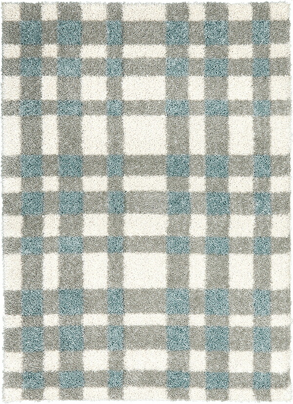絨毯 ラグ カーペット 133×195cm BL色 長方形 シンプルチェック柄 ホットカーペットOK FURU-