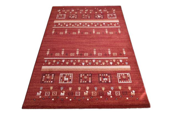 ラグ 絨毯 じゅうたん 200&times;250cm レッド色 ギャッベデザイン カーペット 長方形 HANTO｜さぬきや　家具とインテリアのお店