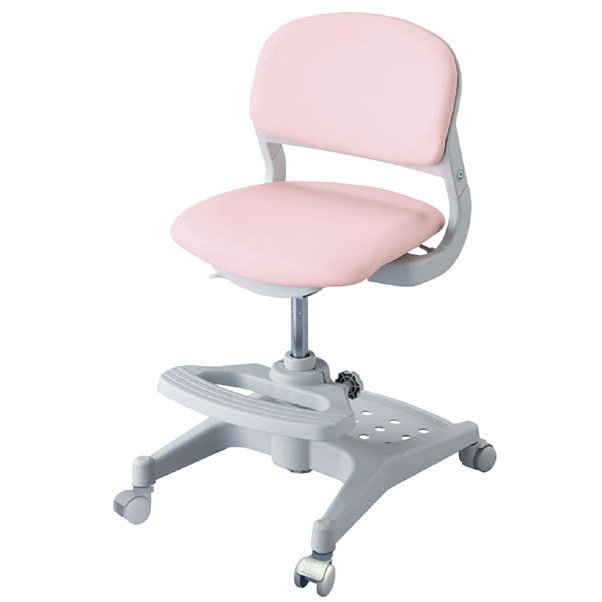 コイズミ ハイブリッドチェア 学習デスクチェア 合成皮革張り HyBrid Chair ライトピンク色 CDC-871