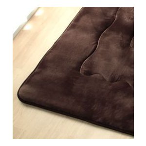 正方形こたつ大判ふっくら敷布団 220×220サイズ あったか 防音 ドーク ブラウン色（茶色）