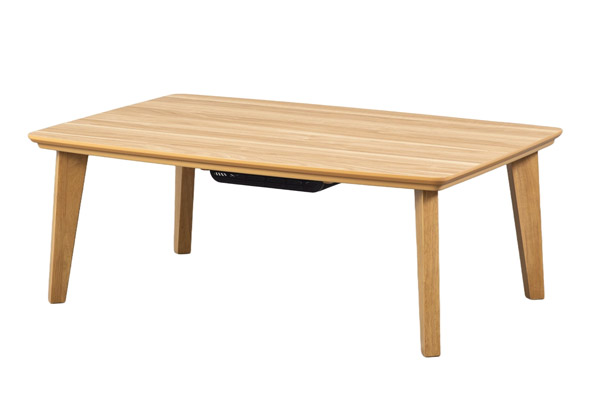一人用こたつ早見表 矩形幅105×70浪花節的 自然的色 家具調コタツ CORON