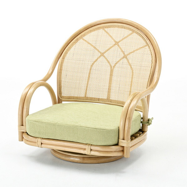 楽天市場】籐(ラタン)椅子 ラウンドチェア 回転座椅子 座面高18センチ