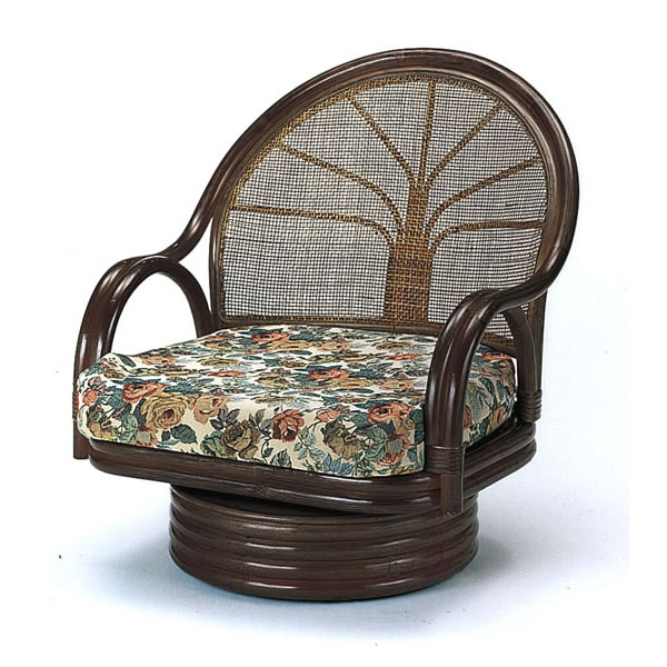 楽天市場】籐(ラタン)椅子 ラウンドチェア 回転座椅子 座面高18センチ