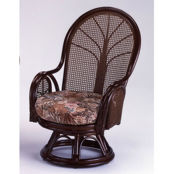 ラタン 籐 ラウンドチェアー ハイタイプ 回転 椅子 TK-771 座椅子 今枝商店 座椅子 回転座椅子 ラウンドチェアー ハイタイプ 回転