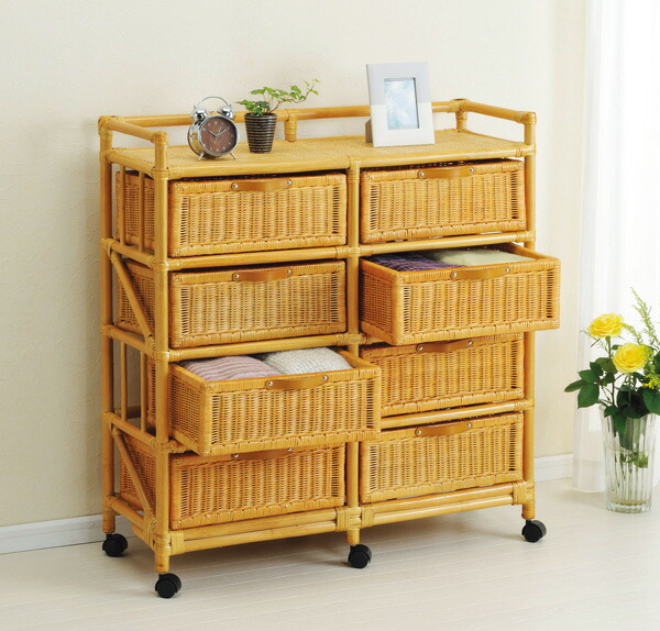 楽天市場】ラタン チェスト アンティーク ランドリーボックス E(引出し