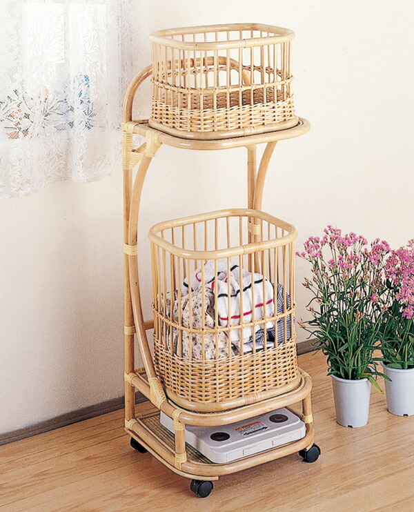 楽天市場】ラタン 収納 ボックス キャスター付き 籐 藤 サイドテーブル