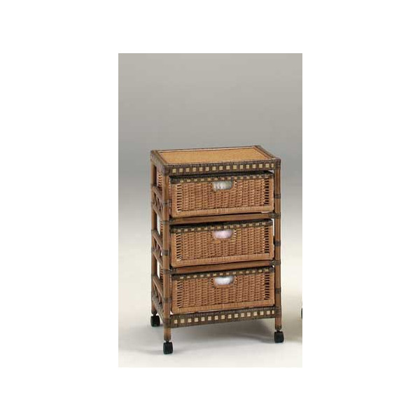 楽天市場】籐 ラタンランドリー チェスト バスケットラック 60巾4段