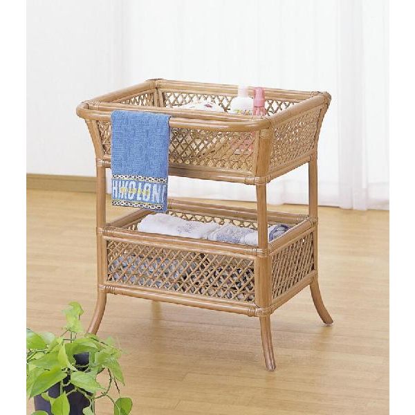 楽天市場】籐 ラタンランドリー バスケットラック 脱衣かご K-16