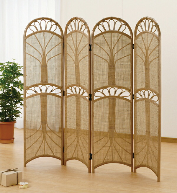 楽天市場】ラタンスクリーン B: 籐家具 パーテーション 間仕切り