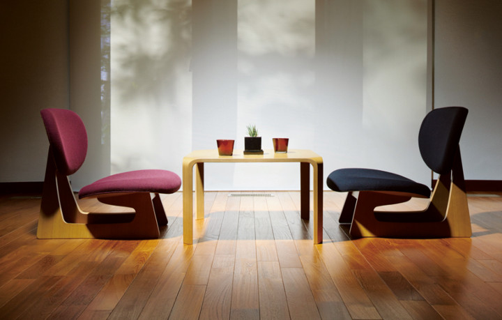 【楽天市場】布張り座椅子 低座椅子 完成品 国産品（日本製） 天童木工 レッド色 TENDO ザイス 座いす：さぬきや 家具とインテリアのお店