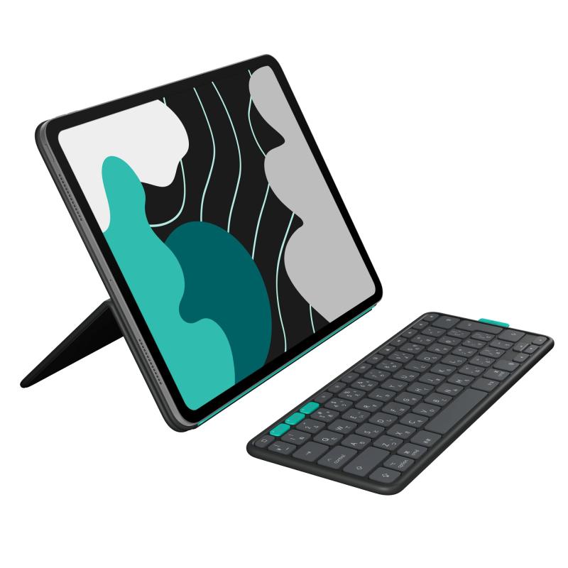ロジクール Flip Folio iPad Pro 13インチ M5 / M4 \u0026amp; iPad Air 13インチ M4 / M3 / M2 用 Flip Folio iK1385GRA ワイヤレス キーボード付きケース 日本語配列 脱着式 キーボ