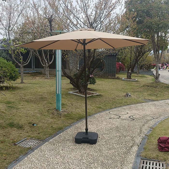 ガーデンパラソル 大型サンシェード 折りたたみ 昇降式 庭 テラス ベランダ 屋外 日除け 傘 大きい パラソル 業務用 広告 UVカット 遮光 遮熱 テーブル 椅子 セット 庭園 カフェ アウトドア レジャー 夏 送料無料｜sanvino