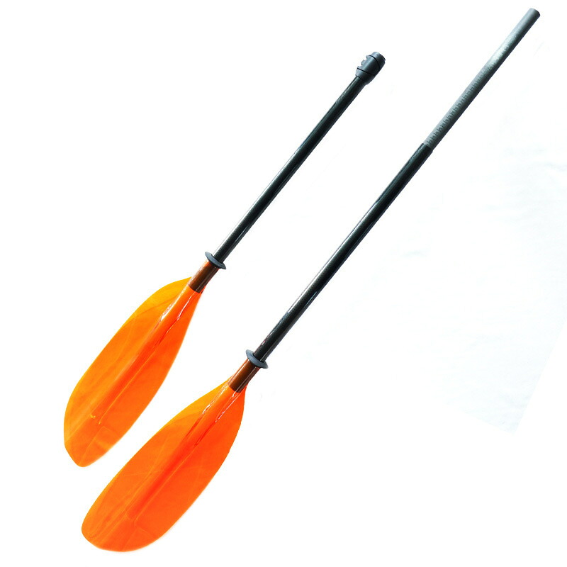 カヤックパドル カヤック用パドル カヌーパドル 2分割 分割式 パドル 伸縮式 213~238cm 調節可能 オレンジ 透明 PCブレード アルミシャフト 軽量 メンズ レディース 大人用 カヤック カヌー 川下り 海 アウトドア 旅行 送料無料｜sanvino