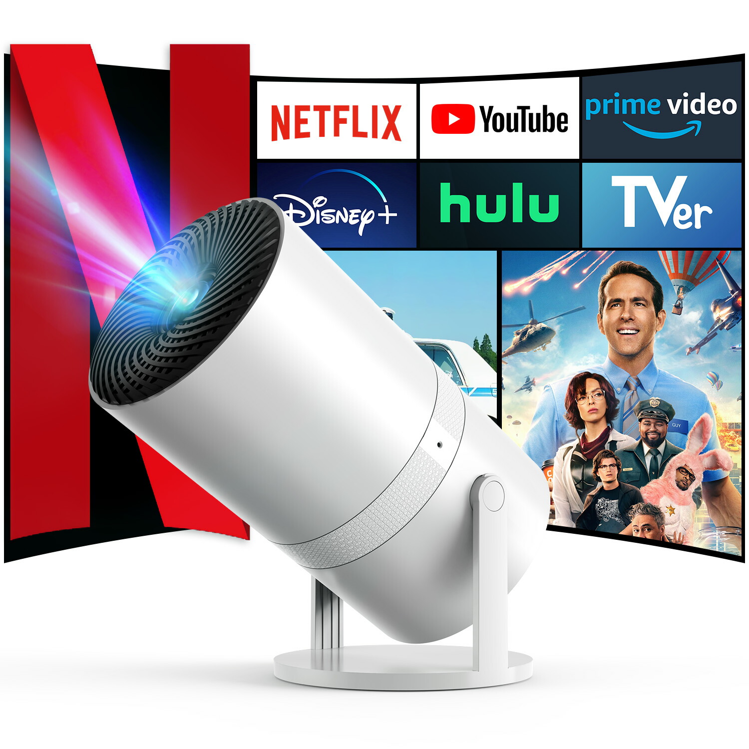 楽天市場】プロジェクター 家庭用 小型 21000LM Android TV 搭載