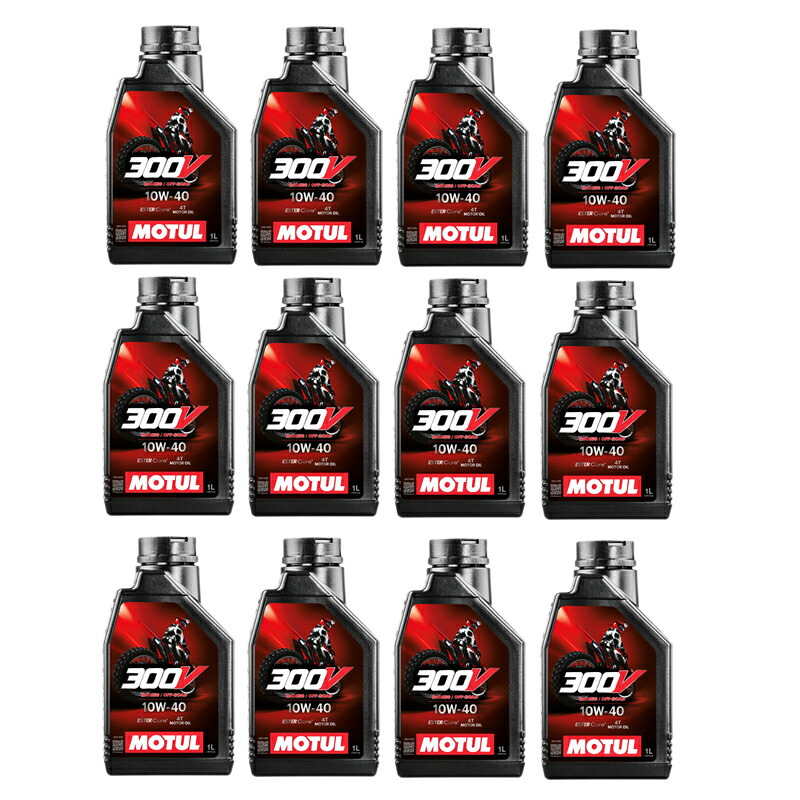 [国内正規品]MOTUL 300V FACTORY LINE OFF ROAD 10W40 300V ファクトリーライン　オフロード4ST 2輪オフロード用エンジンオイル　1L X 12本