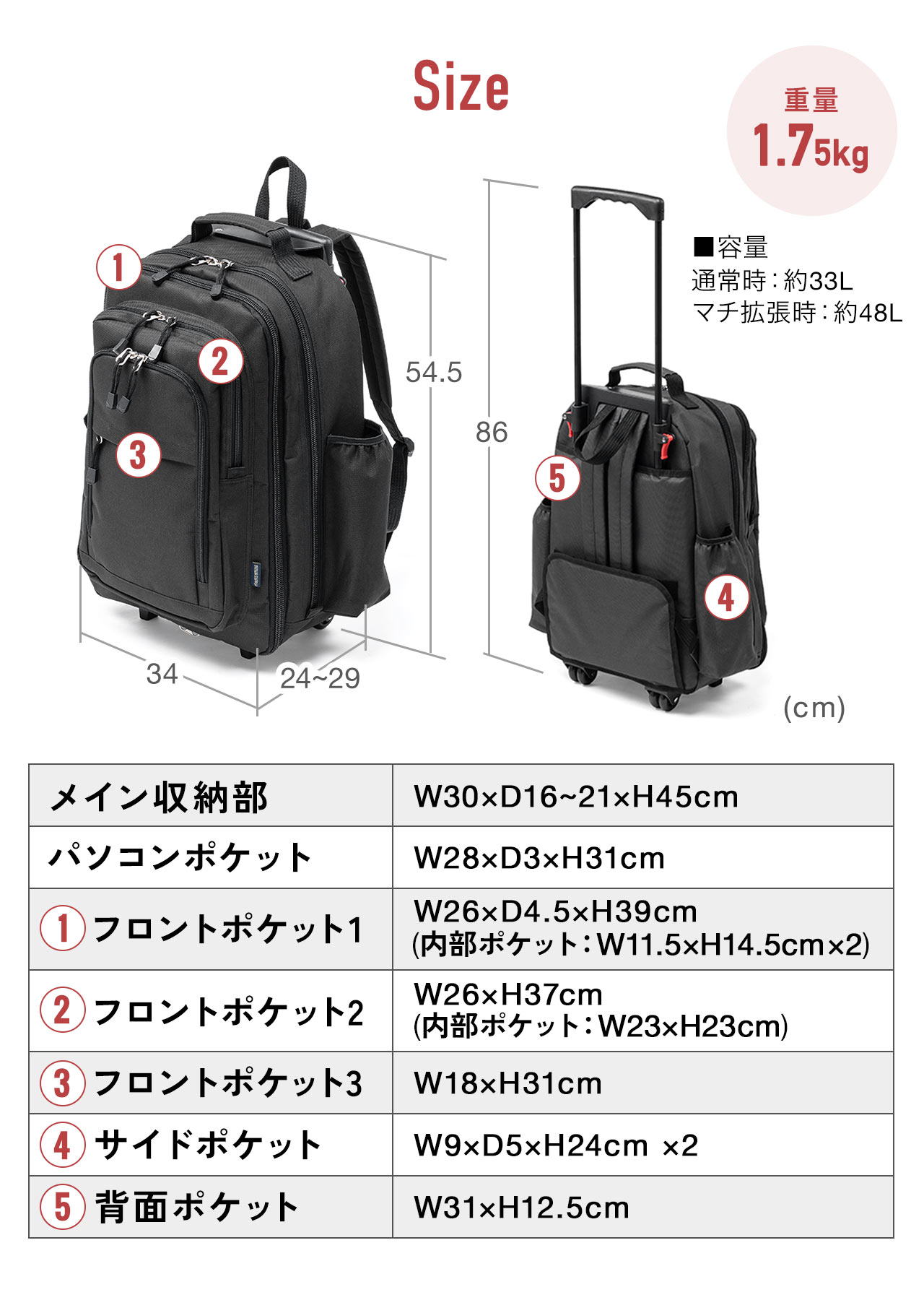 キャリーバッグ 2WAY キャリーリュック 機内持ち込み 2泊3日 布 