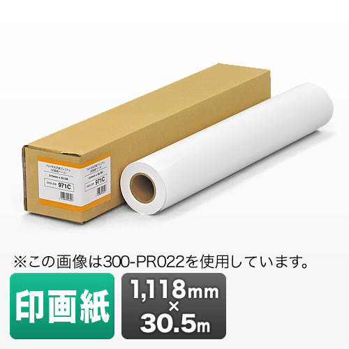 プロッター用紙・ロール紙(印画紙・半光沢・1118mm×30.5m・44インチロール)|サンワダイレクト店