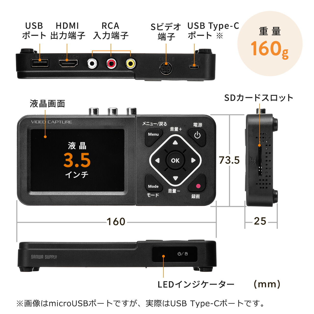 ビデオキャプチャービデオデジタル機デジタル保存ビデオテープテープダビングモニター確認USB/SD保存HDMI出力アナログ動画をデジタル化ビデオテープVHSビデオ取り込み変換