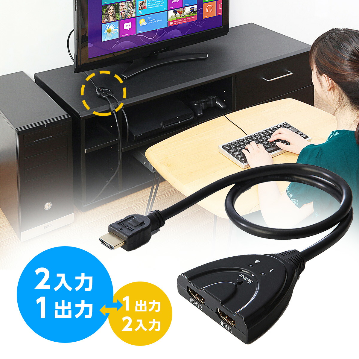 売れ筋新商品 VGA切替器 2入力1出力 1入力２出力