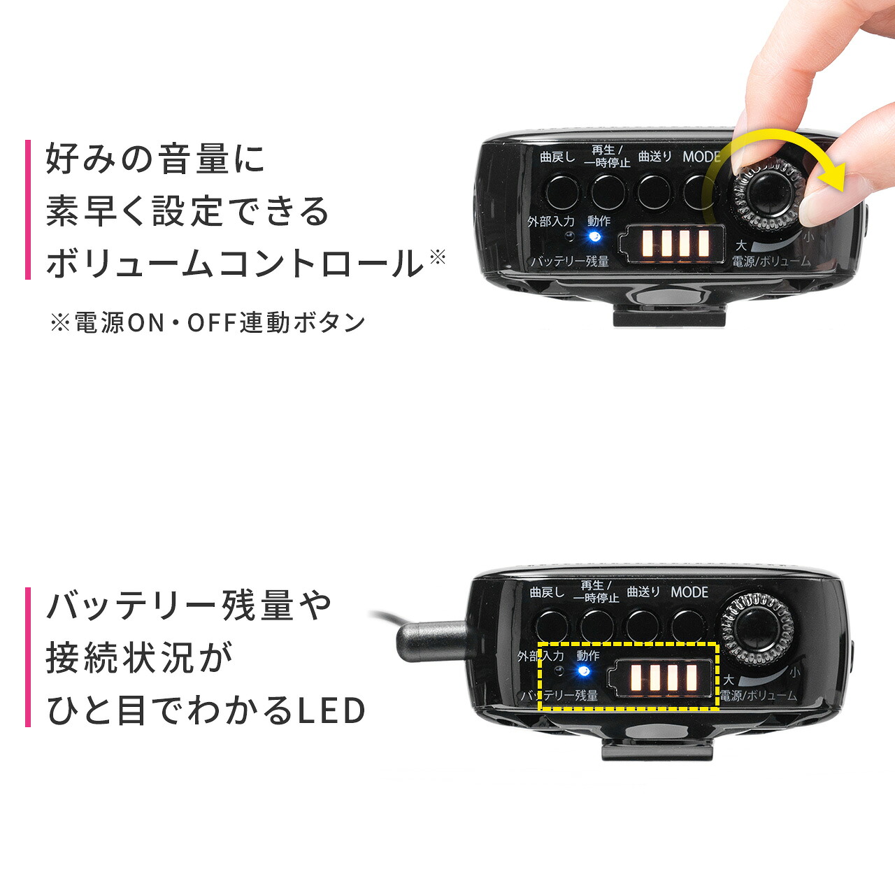 【楽天市場】ポータブル拡声器 ハンズフリー ヘッドセットマイク付 スピーカー 音楽再生 10W コンパクト USB充電器付:サンワダイレクト楽天市場店
