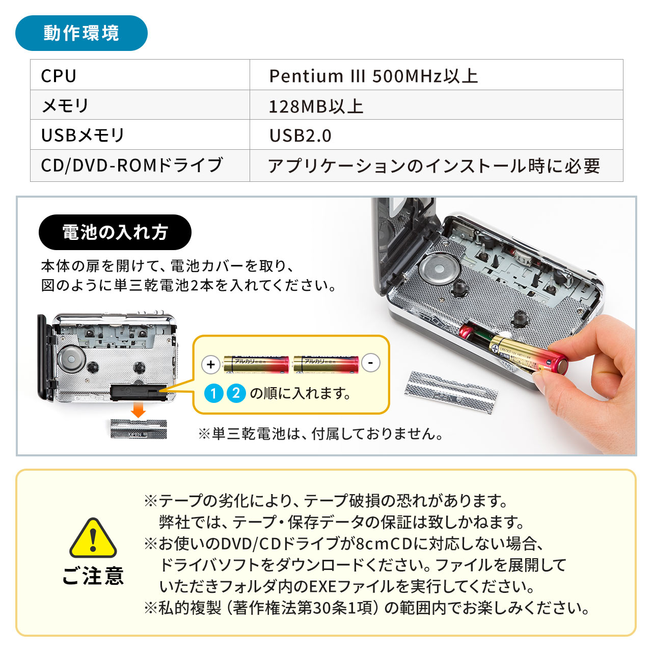 楽天1位受賞】カセットテープ MP3 変換プレーヤー ラジカセ