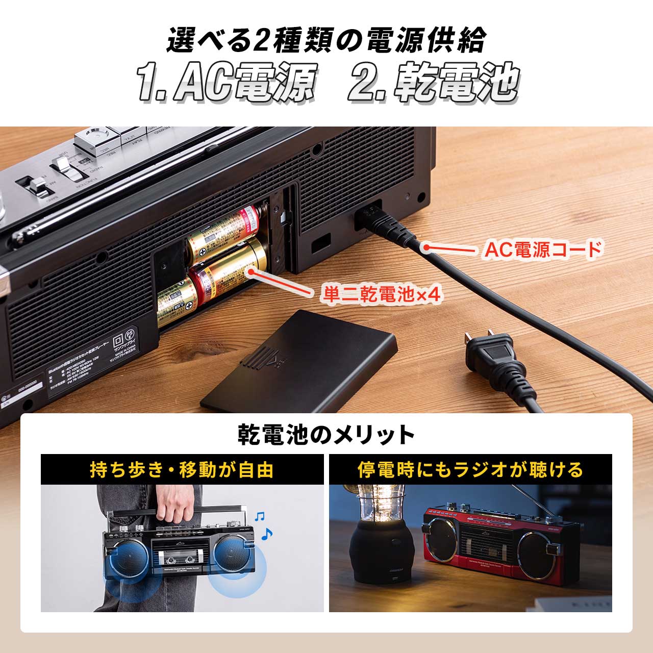 楽天1位受賞】Bluetooth ラジカセ カセット変換 デジタル保存 USB