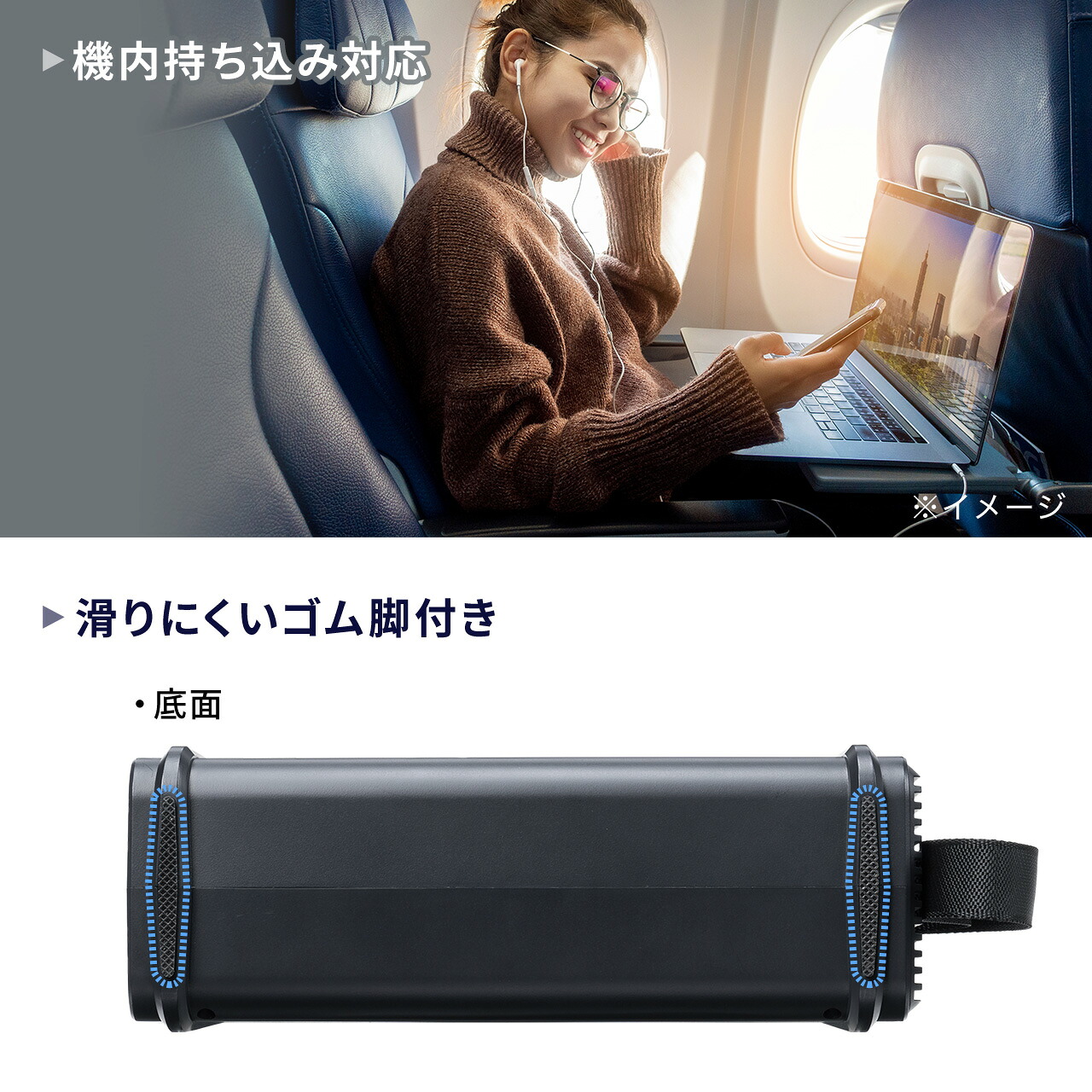 ポータブル電源 大容量 小型 AC出力 111Wh 30000mAh USB PD65W LED 