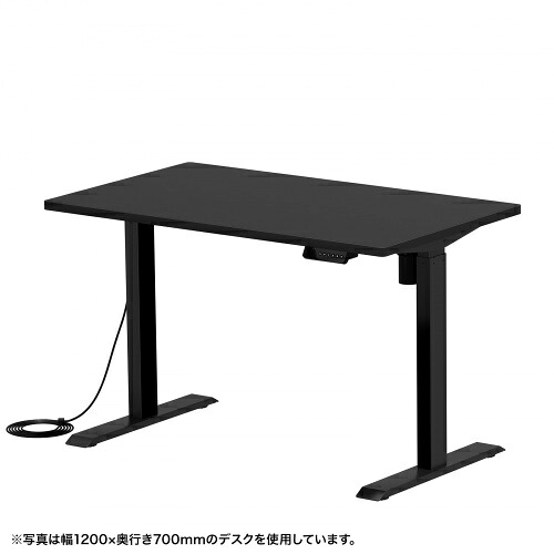電動昇降デスク 昇降式デスク 昇降デスク パソコンデスク 作業台 e電動昇降デスク 幅140cm 奥行60cm メモリー機能付 ブラック【受注生産品】 ERD-ER14060BK サンワサプライ