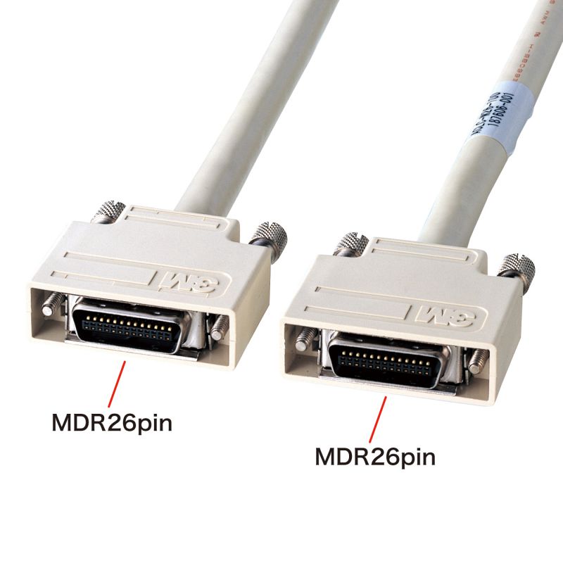 カメラリンクケーブル MDR26pinオス?MDR26pinオス 10m KB-CAM-10N|サンワダイレクト店