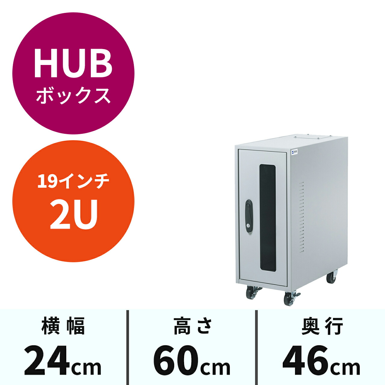 楽天市場】HUBボックス 6U 19インチ 簡易防塵 MR-FAHBOX6U