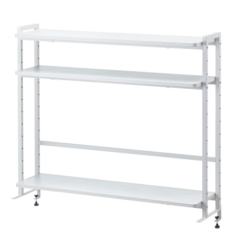 楽天市場】デスク上収納ラック 机上台 幅約100cm クランプ式 2段 机上