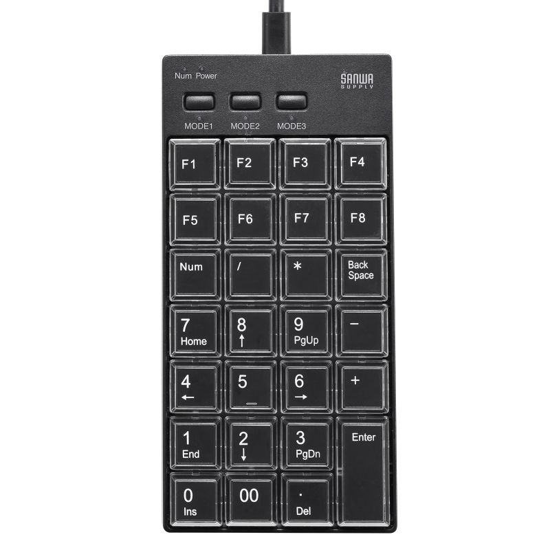 テンキー プログラマブル 有線 27キー ショートカット機能 割付可能 動画配信 スイッチャー NT-26UBK