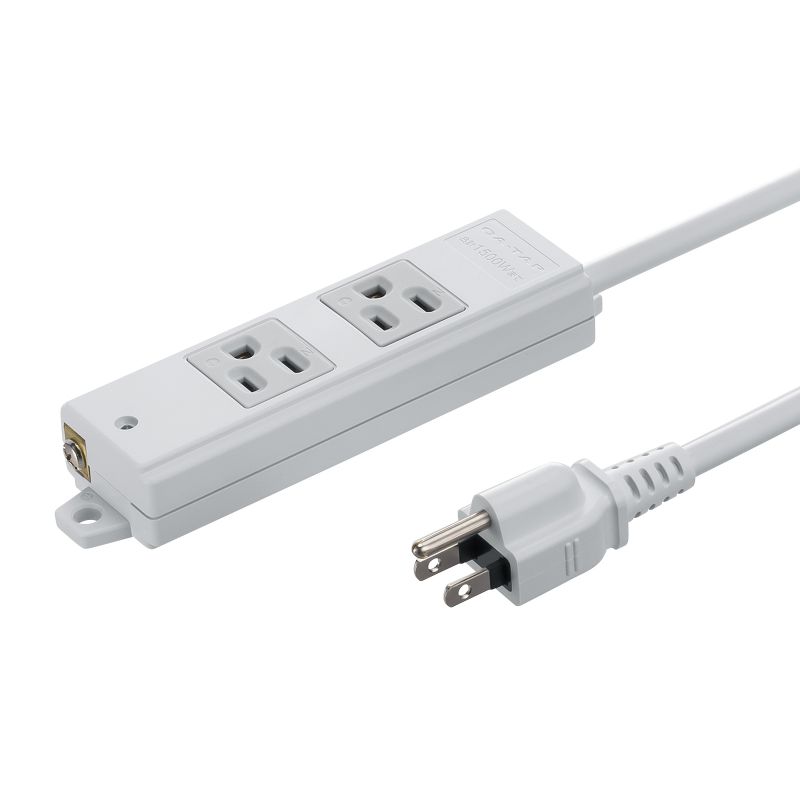 コード付タップ 3個口 2m 延長コード 電源タップ AC×6個口 雷ガード付 2m ホワイト