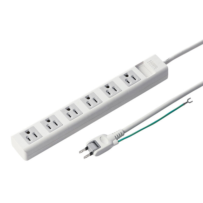 値下げ　ノイズフィルタタップ TAP-3804NFN 8個口 2m TAP-3804NFN ノイズフィルタタップ サンワサプライ 8口 3P抜け