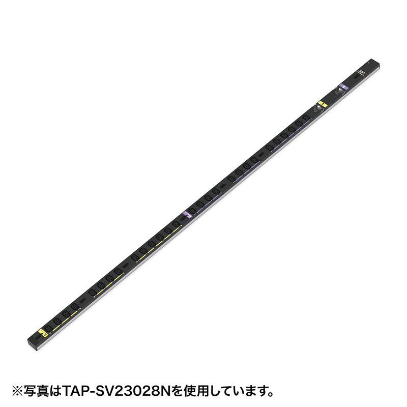 【クーポンで800円OFF!4/10(金) 1:59まで】サーバーラック用コンセントバー 30A用 16個口 3m IEC C13 30A/250V/3000W 19インチサーバーラック用 サーキットプロテクタ付き 引掛け式 通電表示ランプ PSE 固定穴 日本製 ブラック TAP-SV23016N