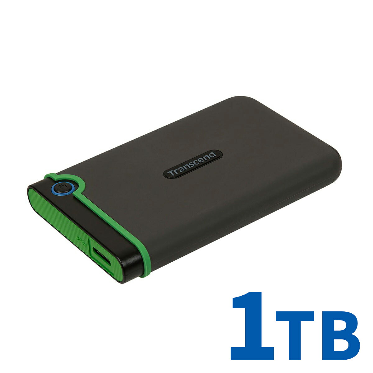 【ケース付き！】Transcend ポータブルHDD 1TB USB3.1 2.5インチ スリムポータブルHDD 耐衝撃 3年保証 ハードディスク 外付けHDD ポータブルハードディスク トランセンド StoreJet